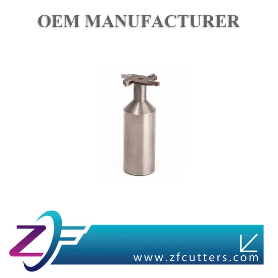 4 Flute T-Slot Milling Cutter Tungsten Carbide Tippied 4 Flute T-Slot End Mill for Stainless Steel Aluminium Tool Steel Cutter